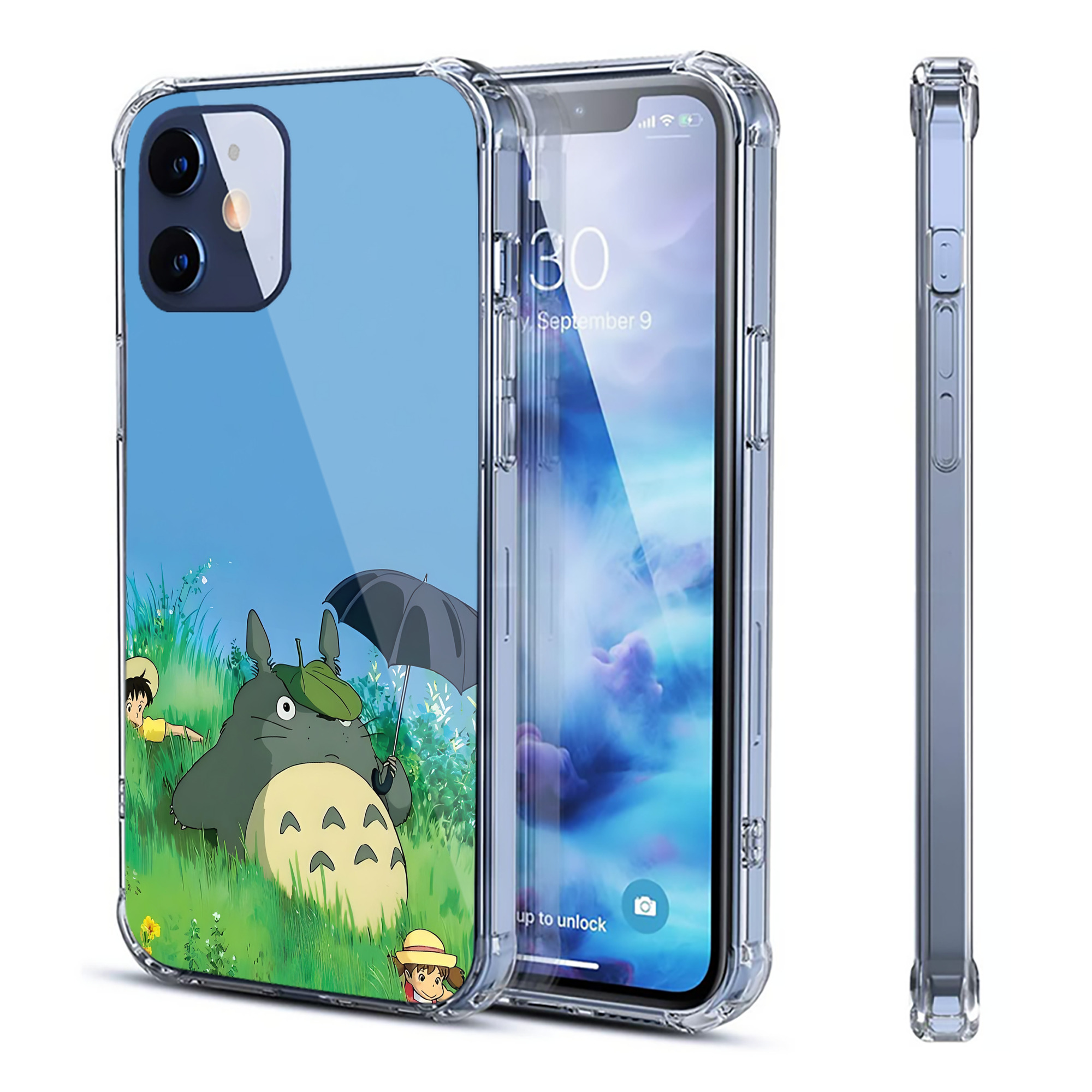 （画像用） となりのトトロ 草壁メイ 草壁サツキ My Neighbor Totoro Satsuki Kusakabe Mei Kusakabe 【iPhone 12シリーズ対応】透明スマホケース（クリアソフトケース）